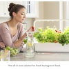image:imageClick amp Grow Smart Garden 9 Indoor Herb Garden Kit with Grow Light White  Easier than a hydroponic growing system Patented Smart Soil Starter kit basil tomato lettuce Germination guaranteedWhite