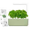 image:imageClick amp Grow Indoor Herb Garden Kit with Grow Light  Smart Garden for Home Kitchen Windowsill  Easier Than Hydroponics Growing System  Vegetable Gardening Starter 3 Basil Pods Included Grey  Easier than a hydroponic growing system Patented Smart Soil Includes 3 basil pods Choose from 50 plant varietiesSage green