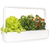 image:imageClick amp Grow Smart Garden 9 Indoor Herb Garden Kit with Grow Light White  Easier than a hydroponic growing system Patented Smart Soil Starter kit basil tomato lettuce Germination guaranteedWhite
