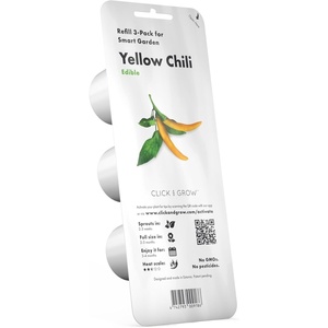 image:imageClick amp Grow Replacement Pots of Yellow Chilli Soil Pack of 3 Capsules