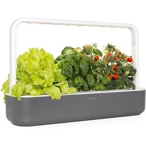 image:imageClick amp Grow Smart Garden 9 Indoor Herb Garden Kit with Grow Light White  Easier than a hydroponic growing system Patented Smart Soil Starter kit basil tomato lettuce Germination guaranteedGray