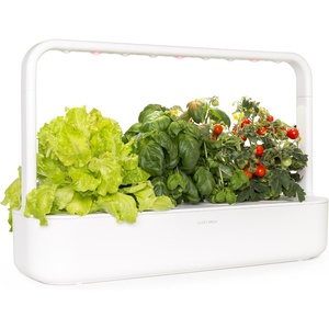 image:imageClick amp Grow Smart Garden 9 Indoor Herb Garden Kit with Grow Light White  Easier than a hydroponic growing system Patented Smart Soil Starter kit basil tomato lettuce Germination guaranteedWhite